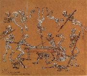 James Ensor Skeletons Playing Billiards Sweden oil painting artist
